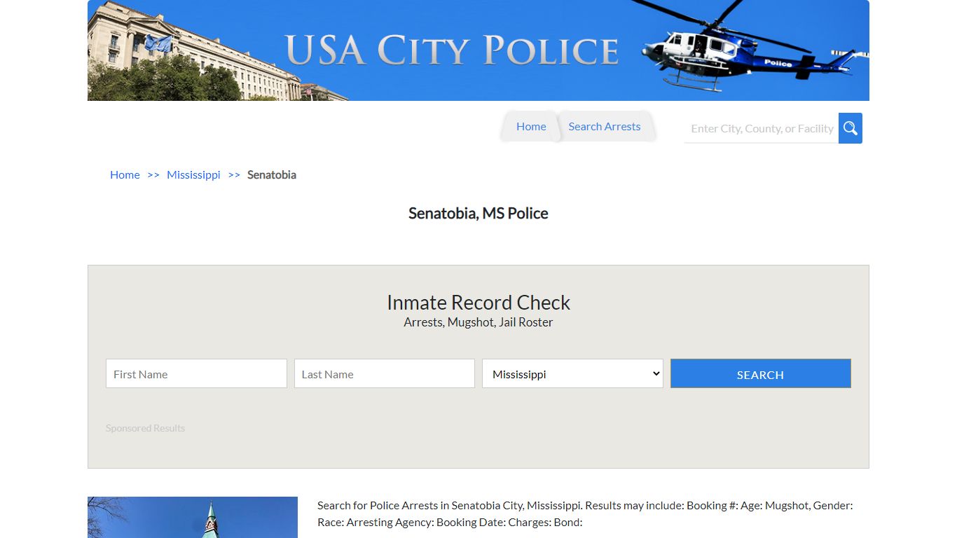 Senatobia, MS Police | Jail Records